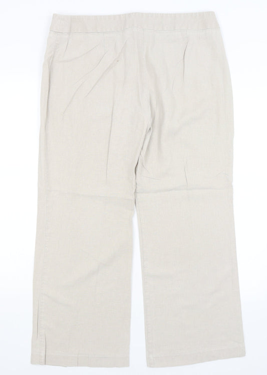 &S Womens Beige Trousers Size 16 L28 in