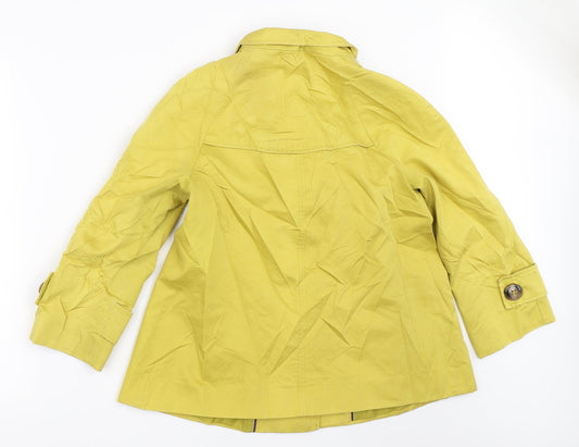 Marks and Spencer Womens Yellow Pea Coat Coat Size 10
