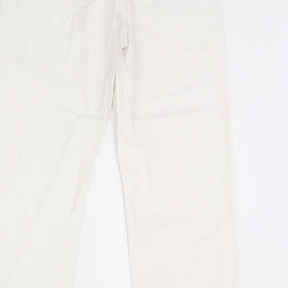 BHS Womens Ivory Trousers Size 12 L26 in