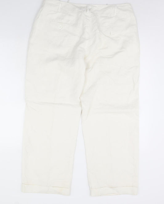 Christian Berg Womens White Trousers Size 38 in L30 in