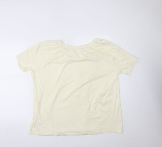 BPC Womens Yellow Basic Blouse Size XL