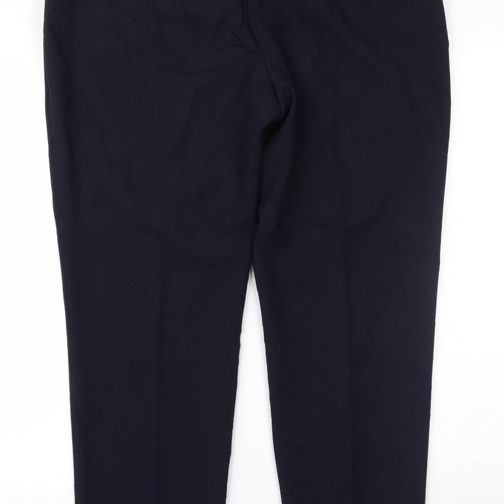 BHS Womens Blue Trousers Size 16 L27 in