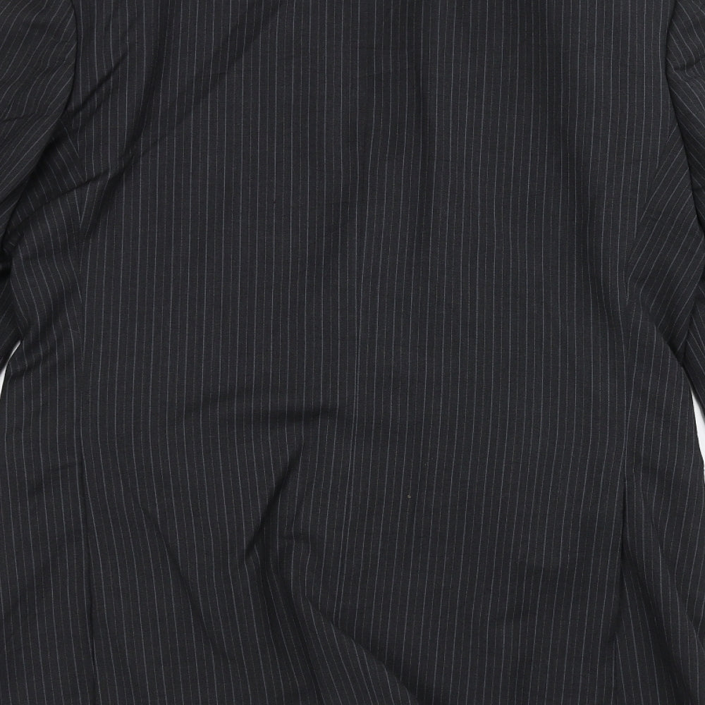 Marks and Spencer Mens Black Striped Jacket Suit Jacket Size 38