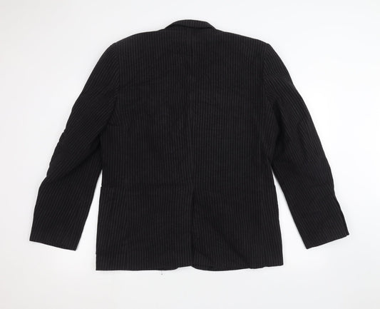 Bill Lowe Womens Black Striped Jacket Size M