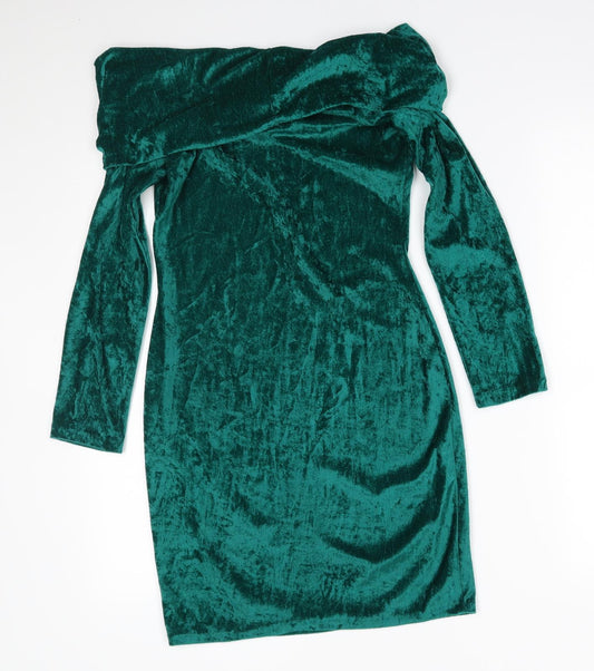 Celebrity Womens Green Pencil Dress Size 10