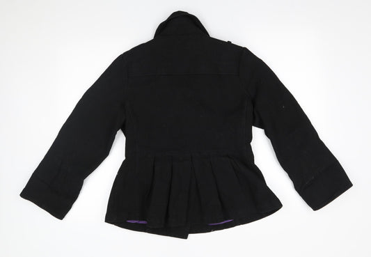 HOOCH Womens Black Pea Coat Coat Size 12
