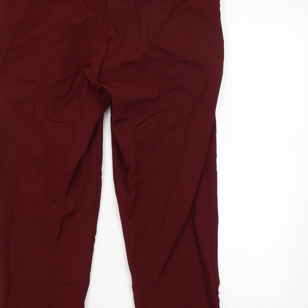 New Look Womens Red Trousers Size 12 L24 in