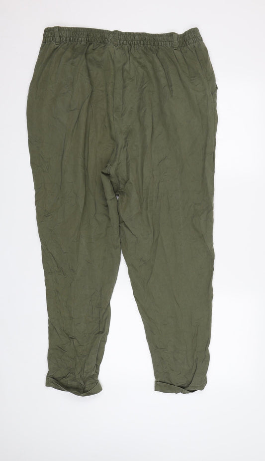 Xint Womens Green Jegging Trousers Size L L26 in - Elastic Waist Band