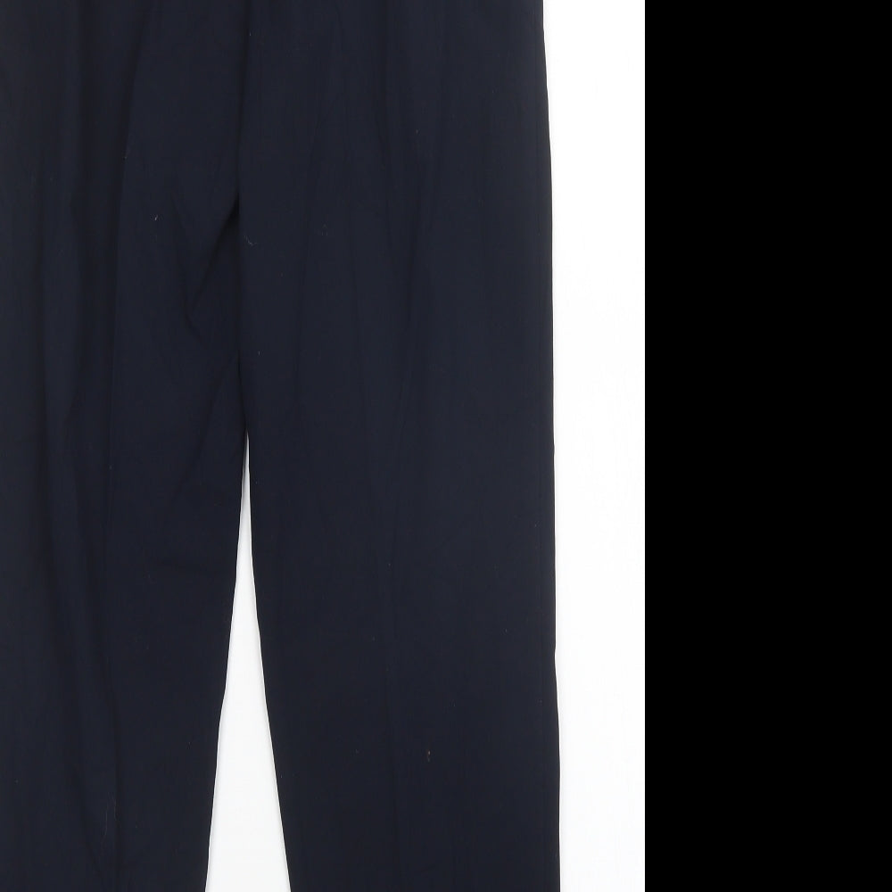 M&S Womens Blue Trousers Size 8 L26 in