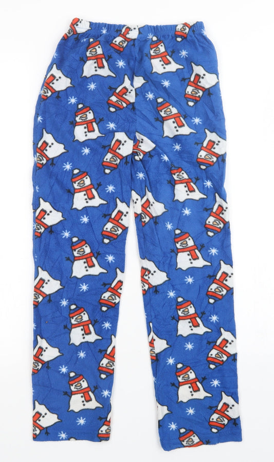 hullalaloo Boys Blue Pyjama Pants Size 9-10 Years - Christmas