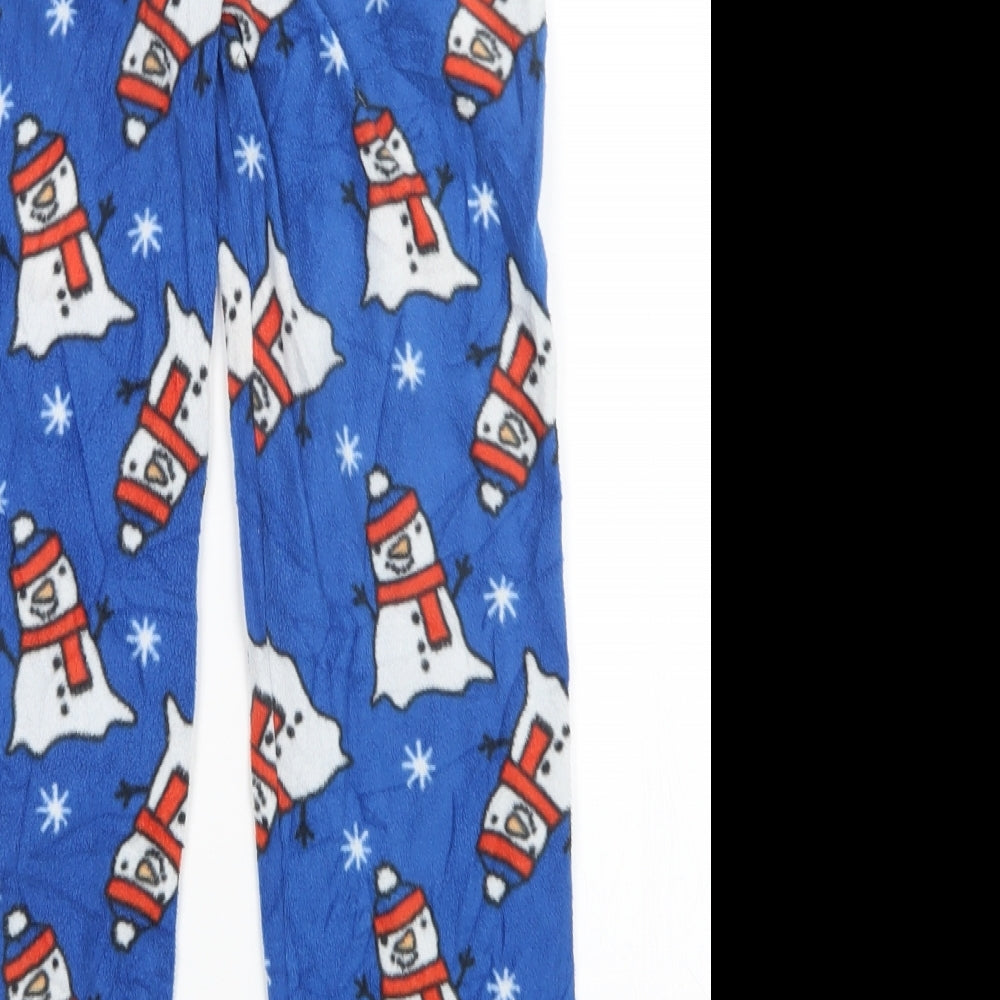 hullalaloo Boys Blue Pyjama Pants Size 9-10 Years - Christmas