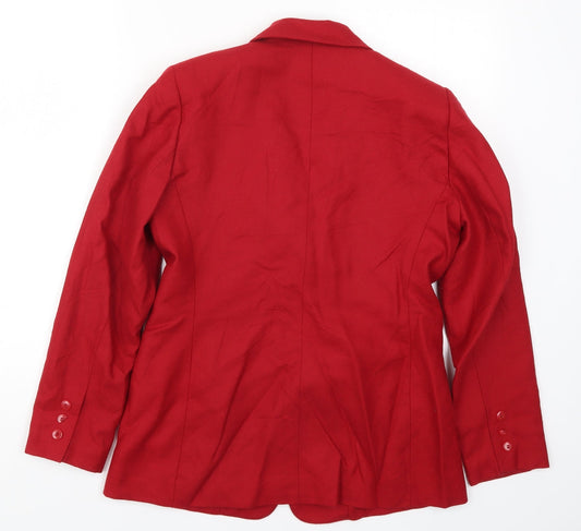Jennifer Moore Womens Red Jacket Size 8