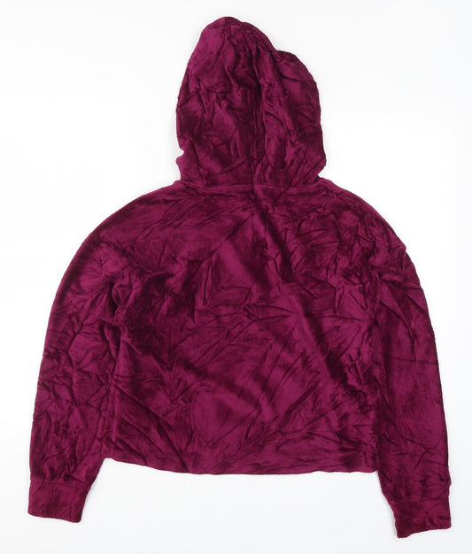 Bershka Womens Pink Pullover Hoodie Size M