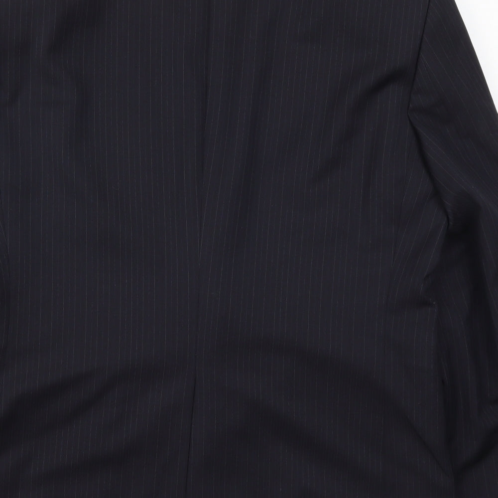Marks and Spencer Mens Blue Striped Jacket Suit Jacket Size 40