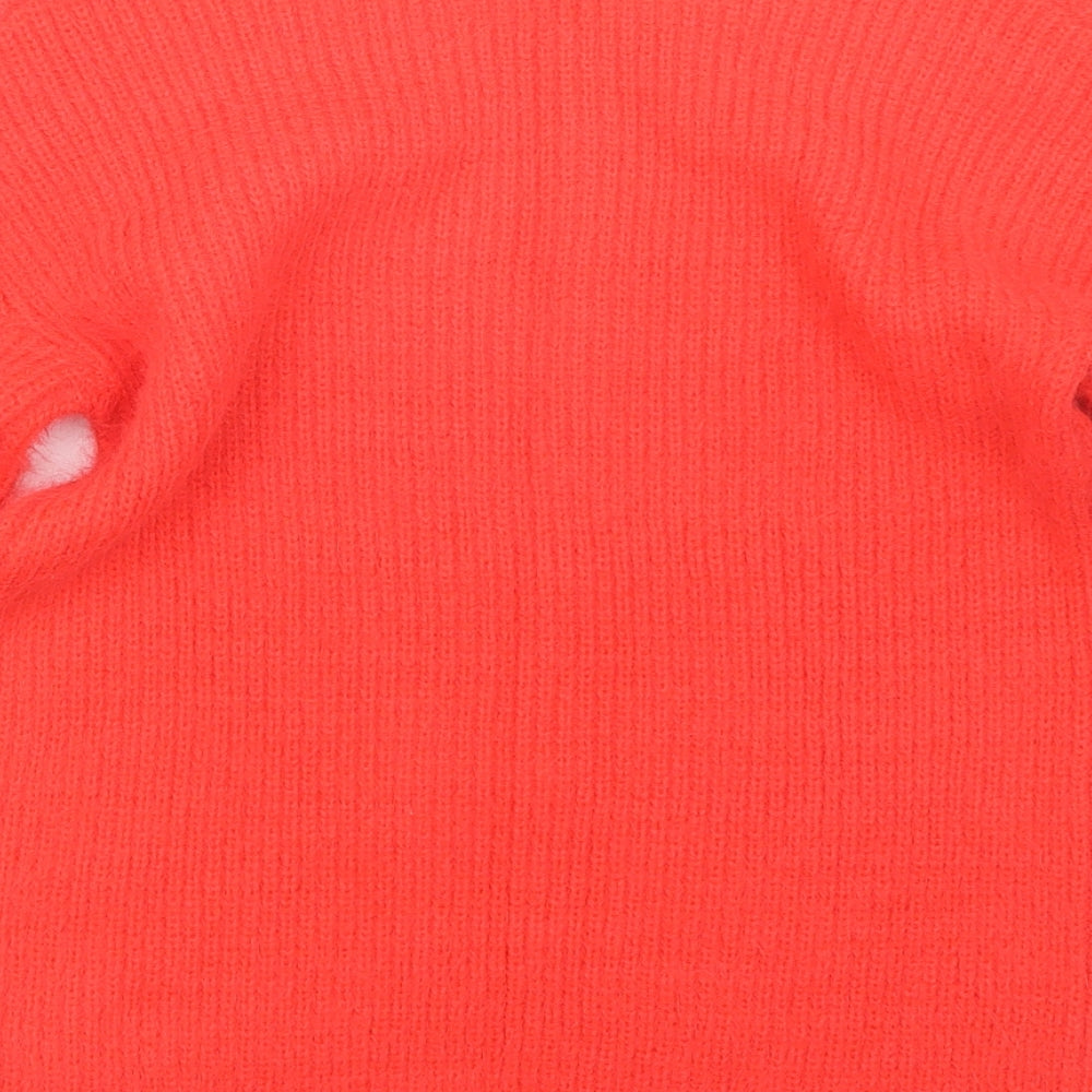Brand and care label for Atmosphere women’s red knit jumper, size UK 6