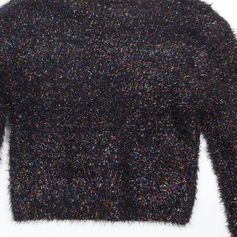 Miss E-vie Girls Black Pullover Jumper Size 13-14 Years