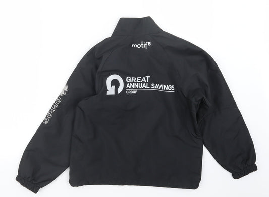 errea Boys Black Jacket Coat Size XS