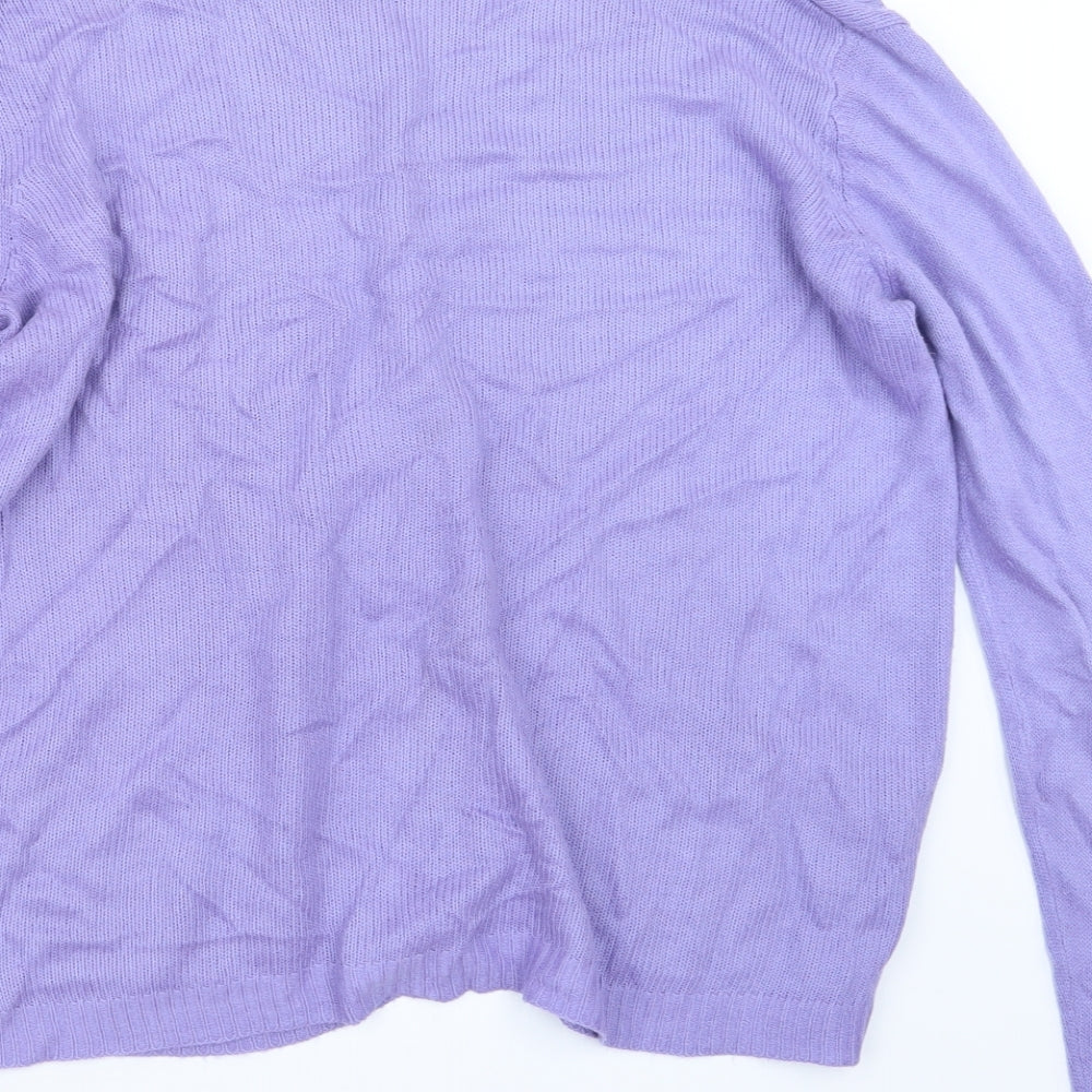 Julipa Womens Purple Knit Cardigan Jumper Size 12
