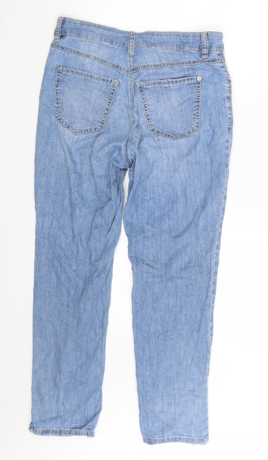 Mac Womens Blue Denim Straight Jeans Size 28 in L25 in