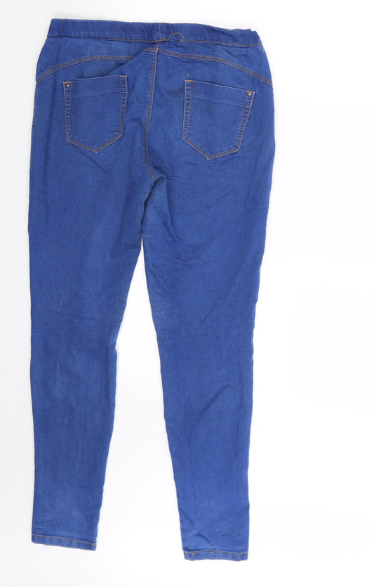 Denim Co. Womens Blue Denim Jegging Jeans Size 12 L29 in