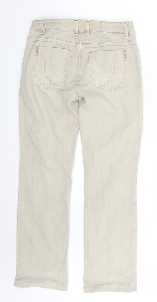 Street One Womens Beige Denim Straight Jeans Size 32 in L28 in