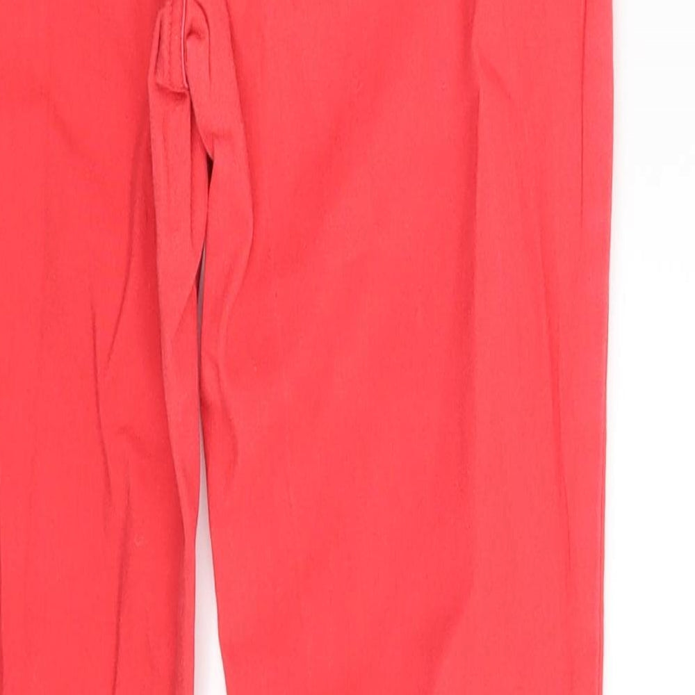 VERO MODA Womens Red Denim Skinny Jeans Size 28 in L30 in