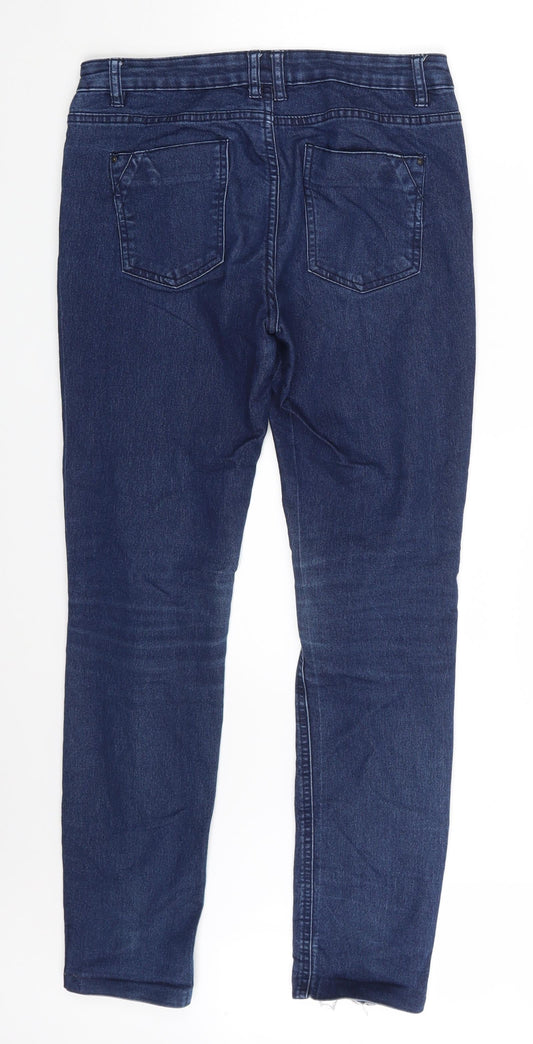 Denim Co. Womens Blue Denim Skinny Jeans Size 10 L29 in