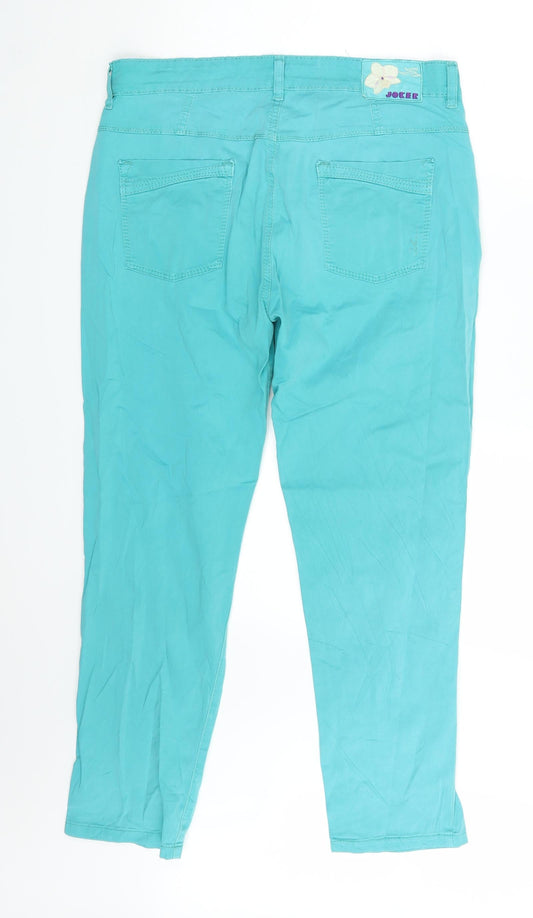 Joker Womens Green Denim Straight Jeans Size 34 in L27 in