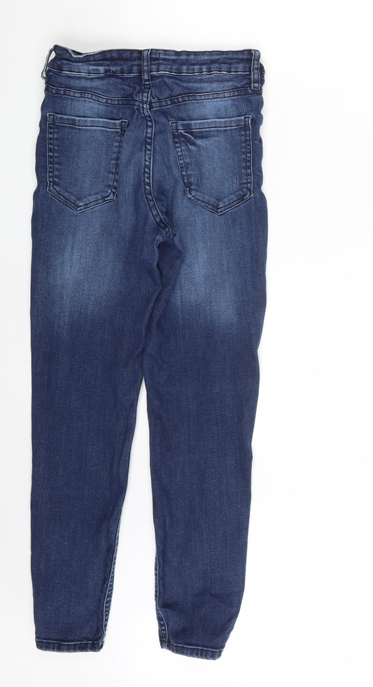 F&F Womens Blue Denim Tapered Jeans Size 10 L26 in