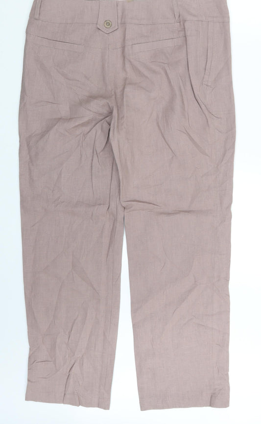 Gonto Womens Pink Chino Trousers Size 14 L28 in