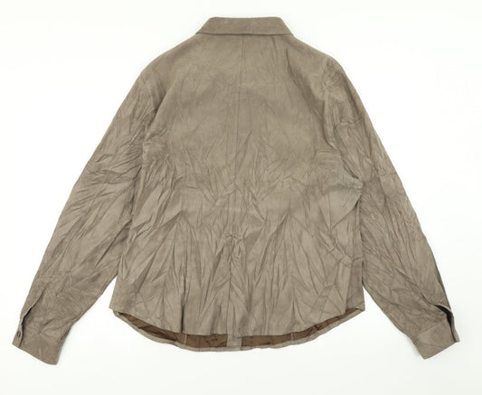 Jumper Womens Brown Basic Button-Up Size 18
