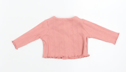 George Girls Pink Jersey Cardigan Jumper One Size