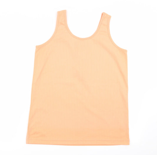 isabelle Womens Orange Basic Tank Size M