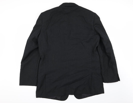 mwear Mens Grey Striped Jacket Blazer Size 42