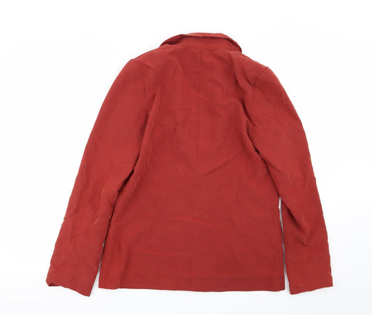aggi Womens Red Jacket Blazer Size 8