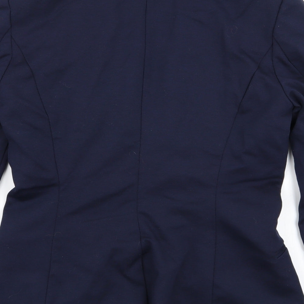 H&M Womens Blue Jacket Blazer Size 8