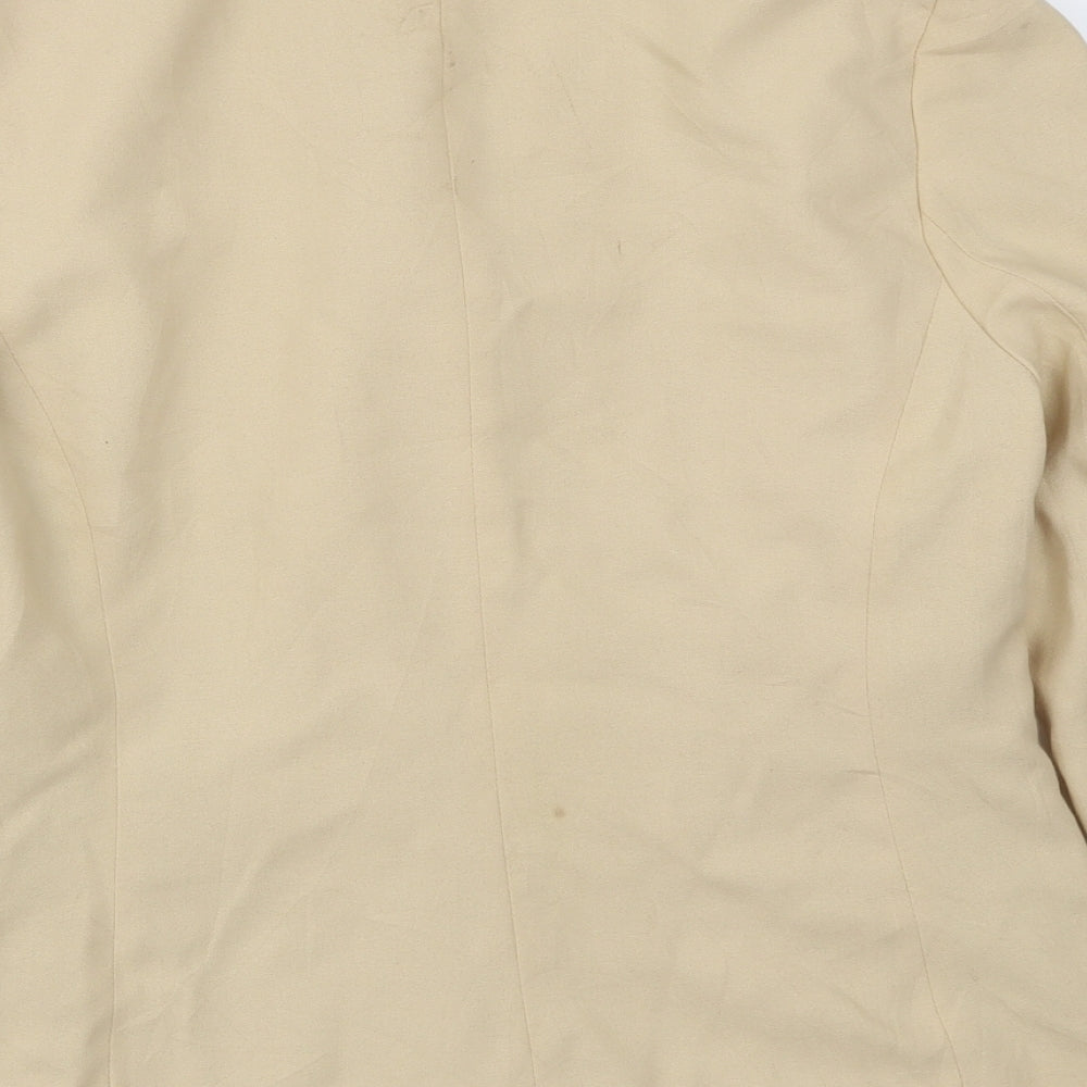 Preworn Womens Beige Jacket Blazer Size 14