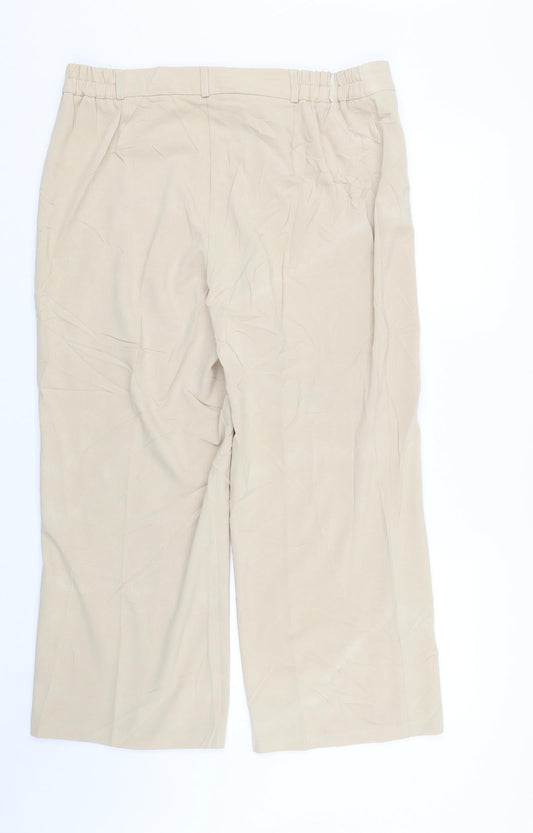 Glamorosa Womens Beige Trousers Size 18 L25 in