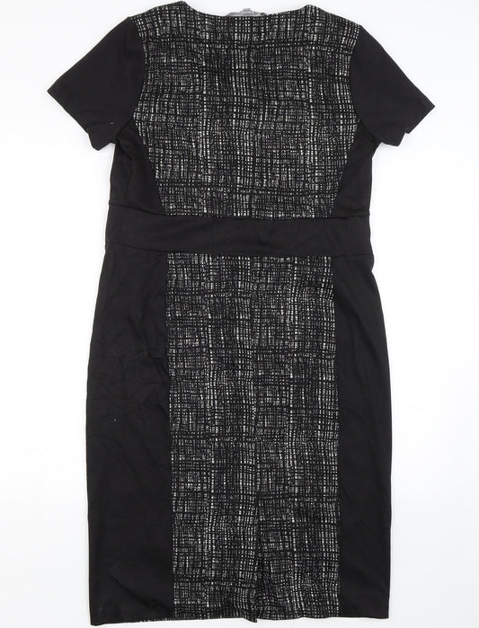 Lavita Womens Black T-Shirt Dress Size 14