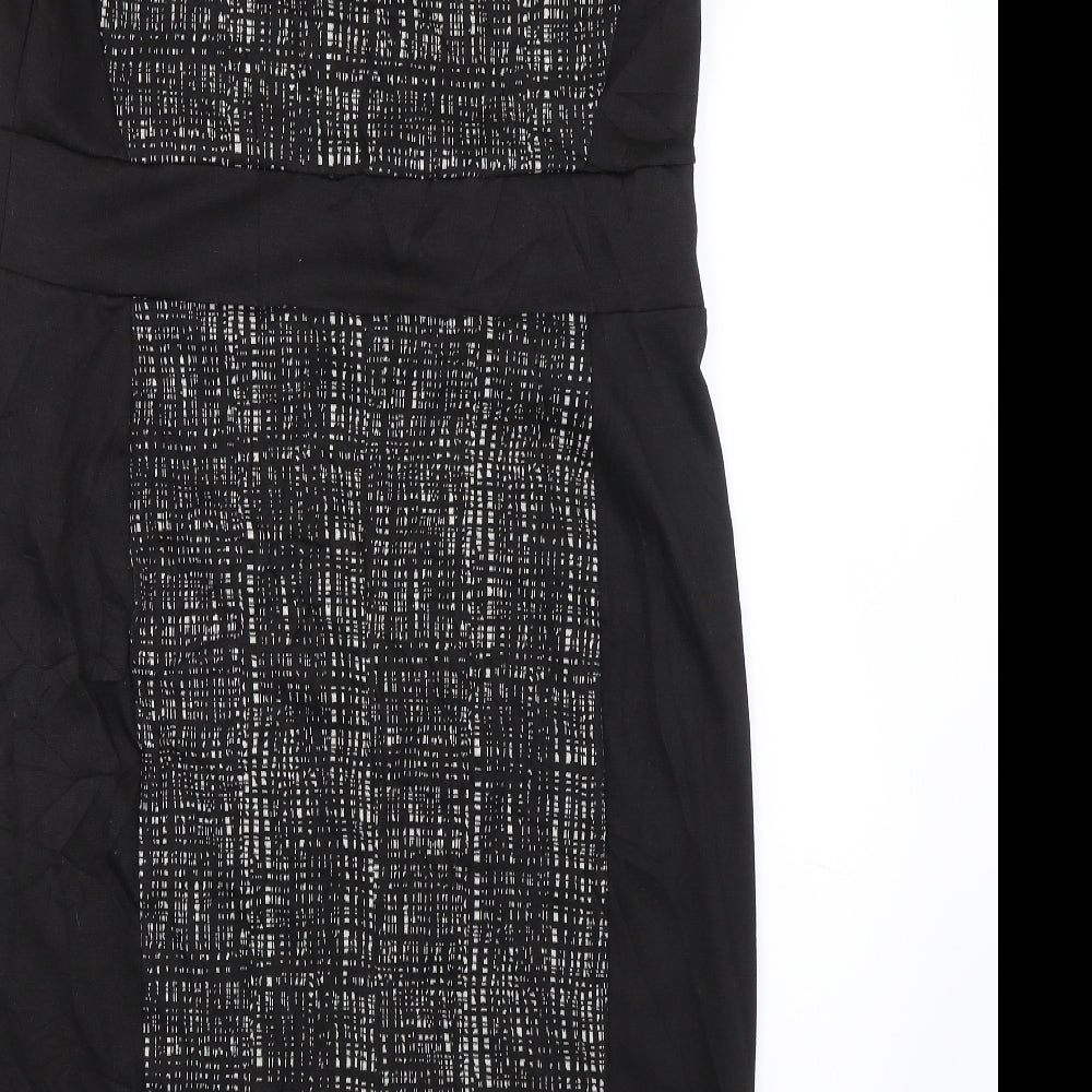 Lavita Womens Black T-Shirt Dress Size 14