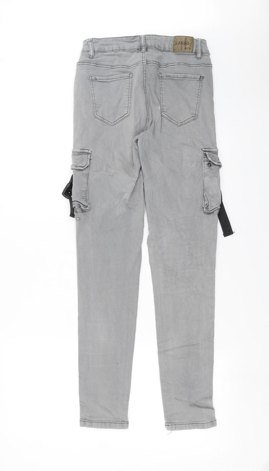 Preworn Womens Grey Capri Jeans Size L L30 in