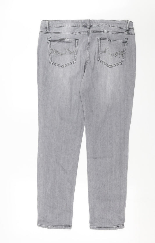 NEXT Womens Grey Denim Skinny Jeans Size 36 in L29 in