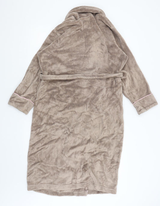 Love to Lounge Womens Brown Solid Kimono Gown Size 6