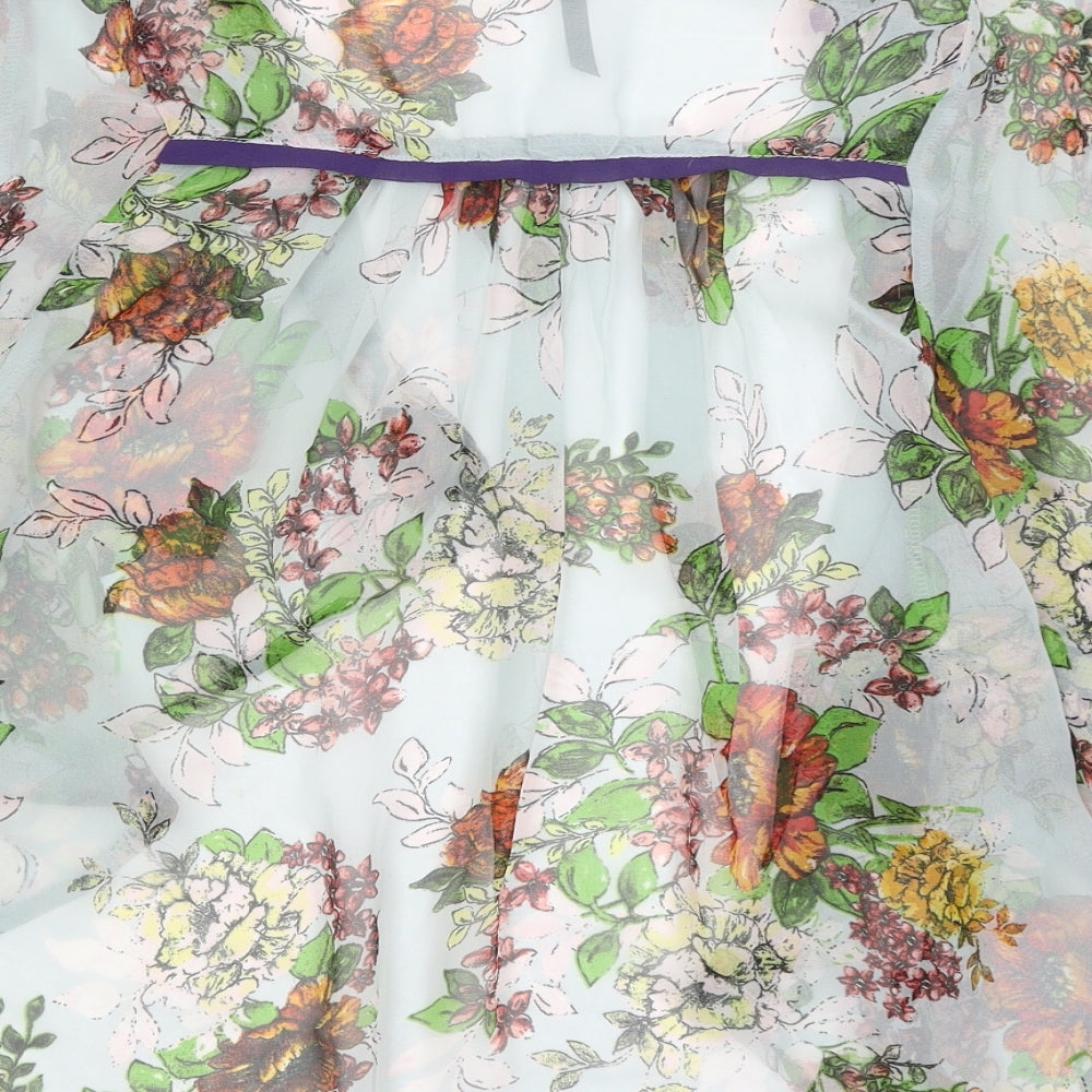 Influence Womens Blue Floral Wrap Jumper Size 8