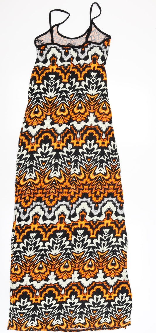 Dorothy Perkins Womens Black Geometric A-Line Size 8