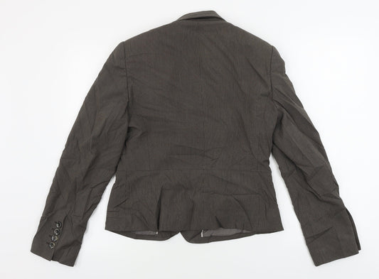 NEXT Womens Grey Striped Jacket Blazer Size 14