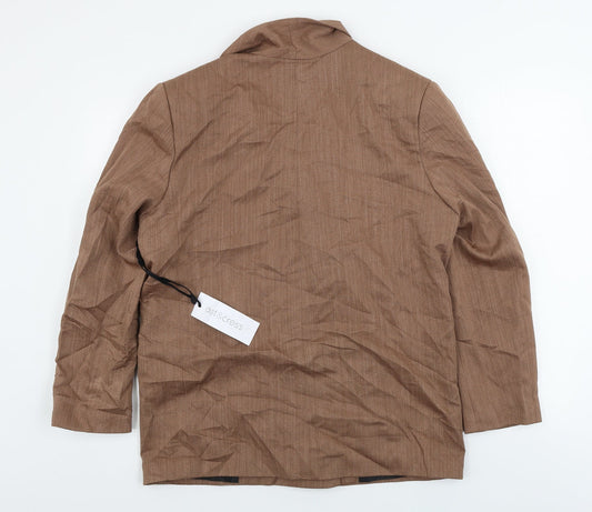 dot&cross Womens Brown Jacket Blazer Size 40