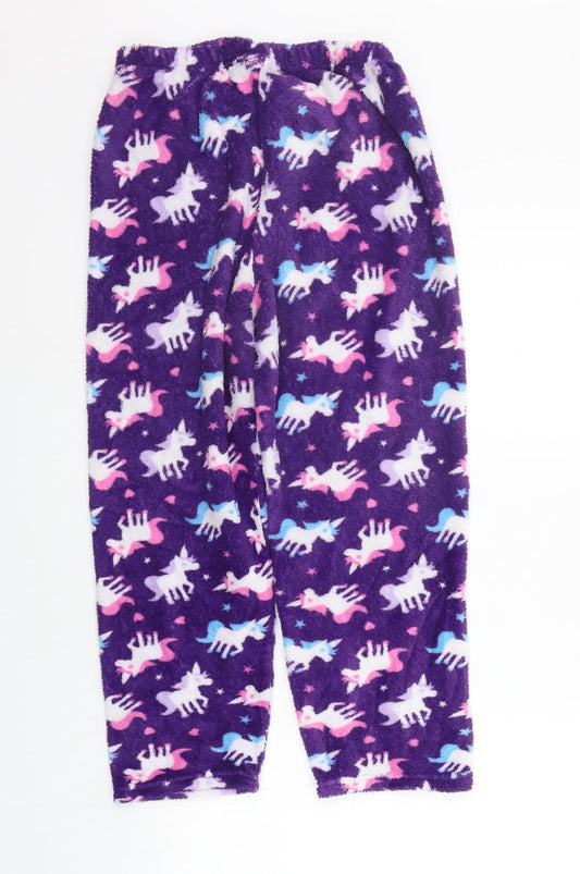 selena girl Girls Purple Geometric Top Pyjama Pants Size 11-12 Years - Elasticated Waist