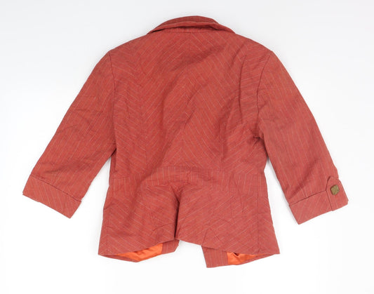 Per Una Womens Orange Jacket Suit Jacket Size 10