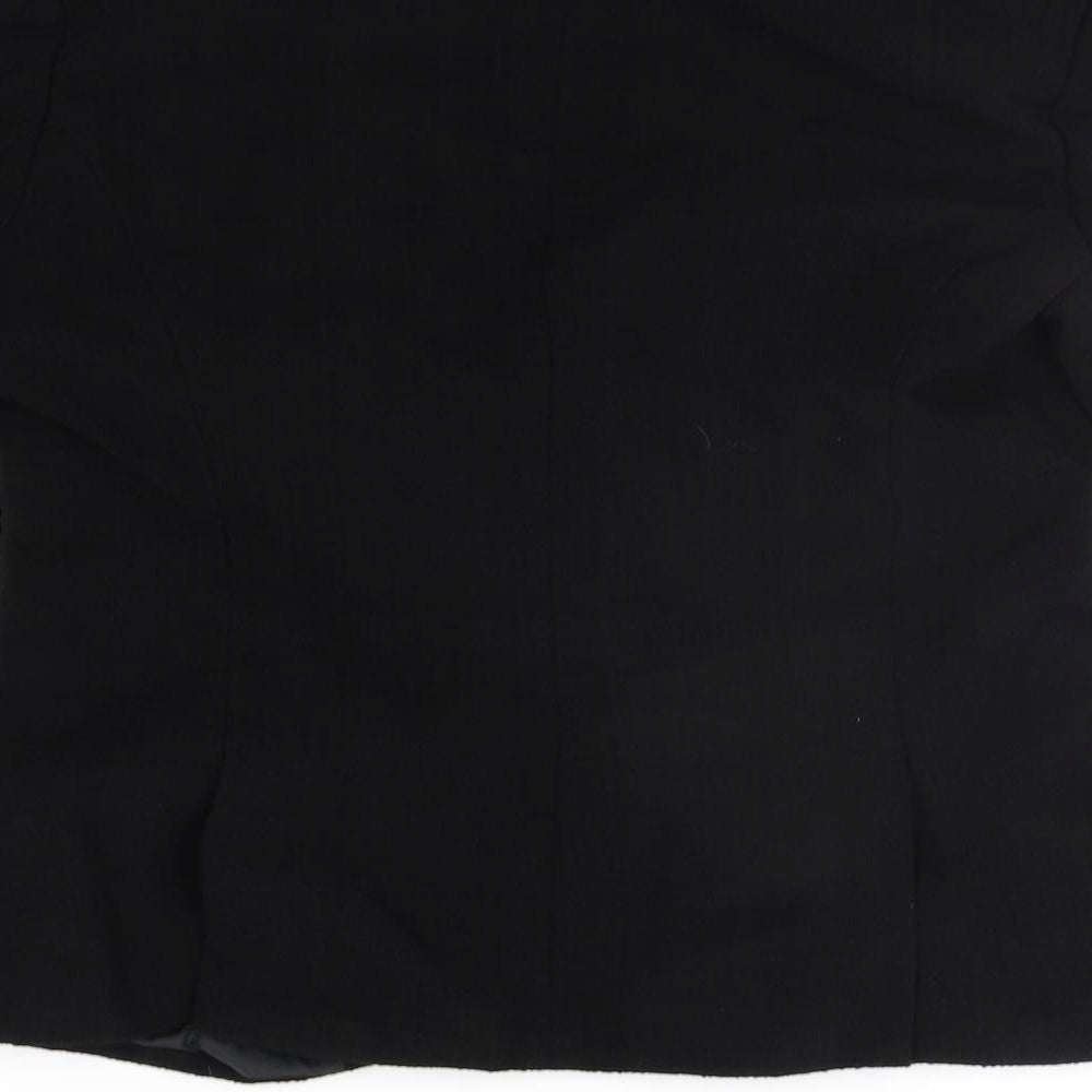 Brand and care label for Atmosphere women’s black jacket coat, size UK 12